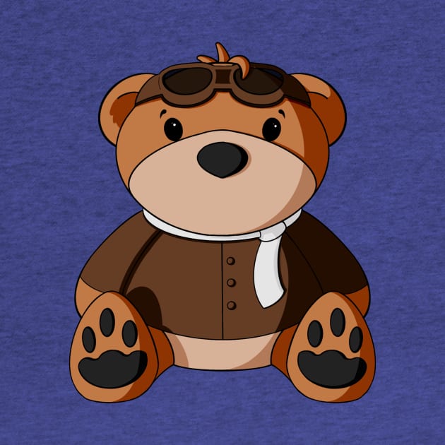 Aviator Teddy Bear by Alisha Ober Designs